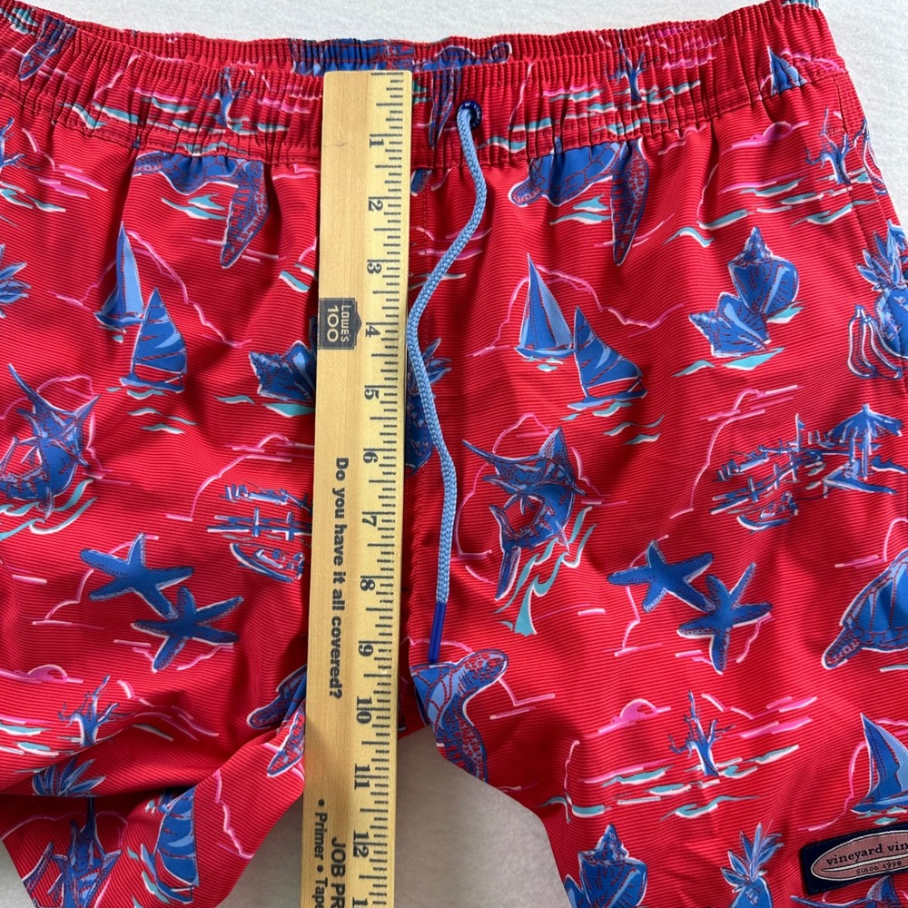 Vineyard Vines Mens XS Chappy Trunks Icons Sailors Red Nautical Swim Shorts NEW - Picture 15 of 16